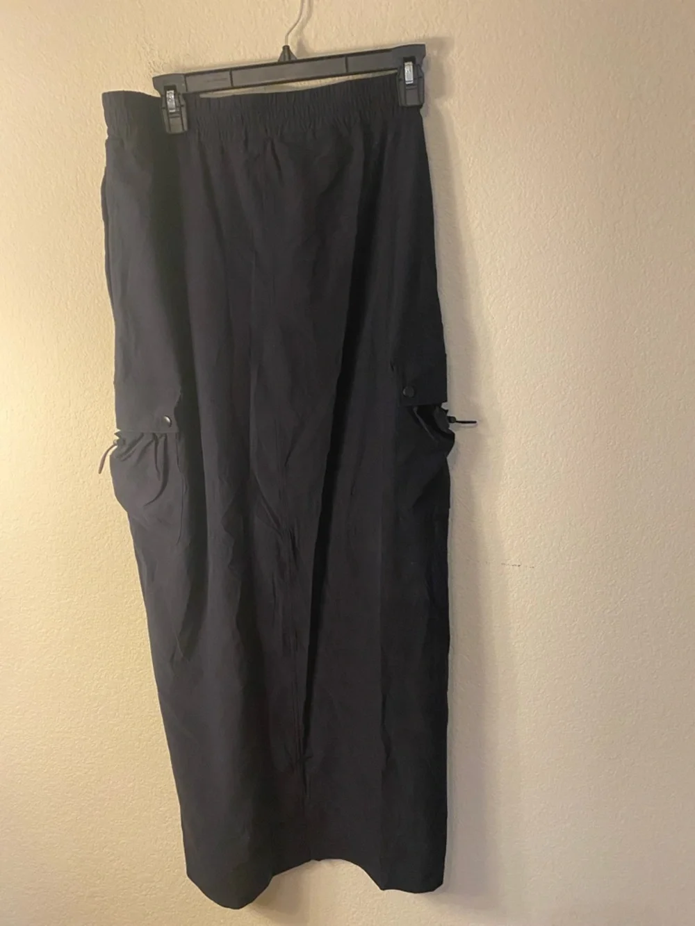 Mono B Black Maxi Cargo Skirt with Side Drawstring Pockets - Picture 7 of 9